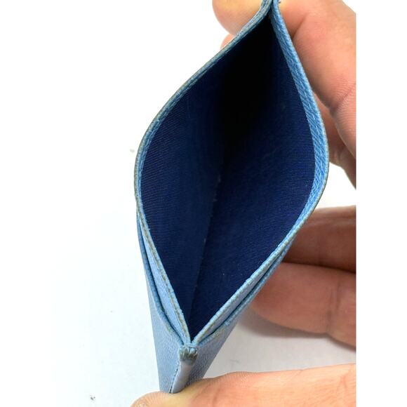 Prada Blue Saffiano Leather Card Holder w/ COA - Picture 8 of 8